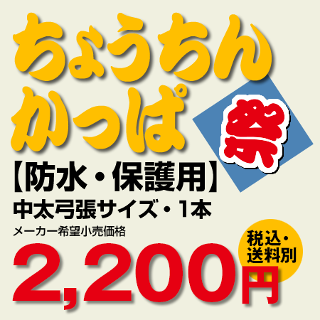 提灯カバー「ちょうちんかっぱ（中太弓張サイズ）」1個2,200円（税込・送料別）