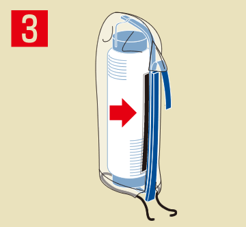 3.面ファスナーでとめる